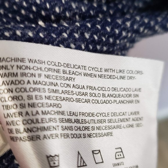 Pullover Sweater White and Denim Blue Textured Knit, Currants Woman, Size L - Picture 10 of 13